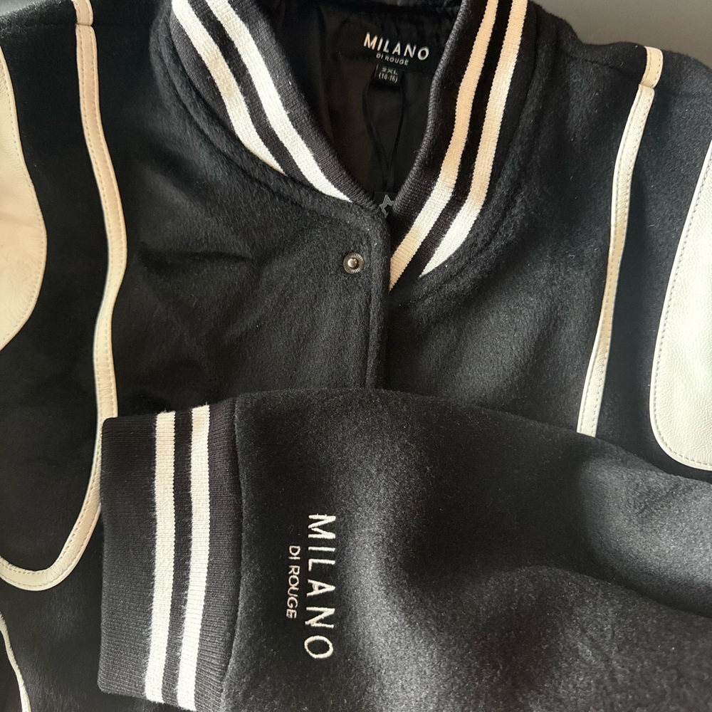 Milano Di Rouge Monochrome Varsity Jacket